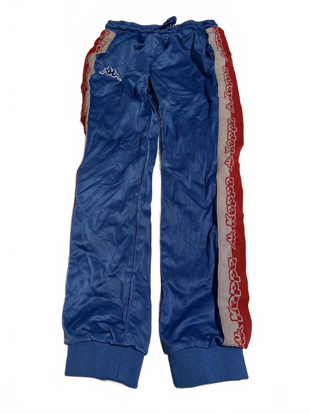 Kappa Kids Track Pants Blue Red Stripe Logo - 12 Years